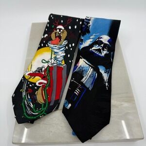 Vintage Set Of Two Star Wars Looney Tunes Collector Ties 1994 1997 Ralph Marlin
